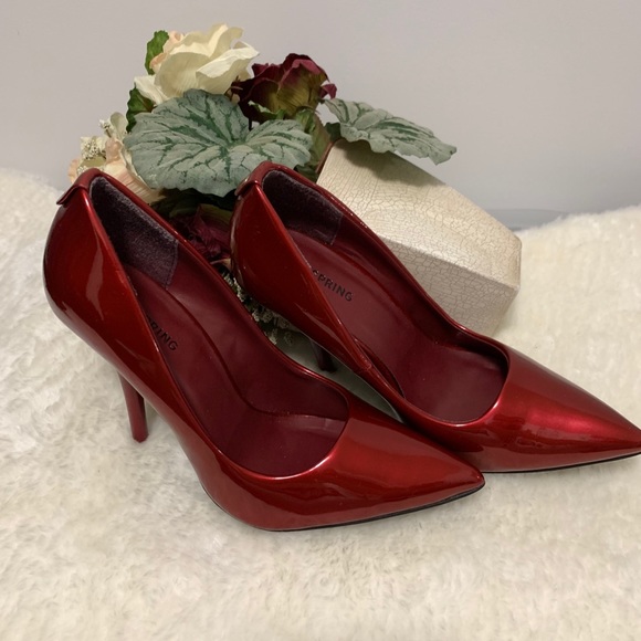 Call It Spring Ruby Red Stilettos - Picture 1 of 12